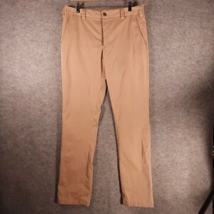 Bluffworks Chino Tailored Fit Mens Tan Camel Pants 33W x 34L Business Casual
